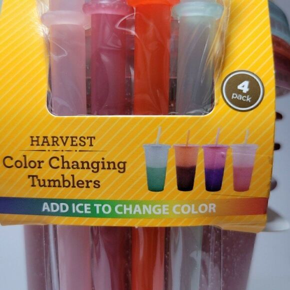 Way to Celebrate Harvest Fall Color Changing Tumbler Cups Reusable 4-Pack 25 Oz - Picture 6 of 12